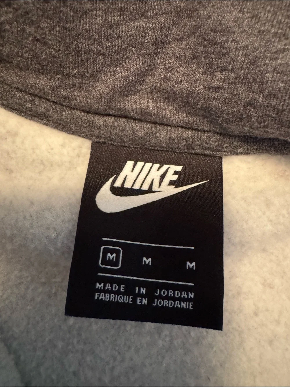 Unisex -Nike Sportswear Club Fleece Full-Zip Hoodie Charcoal Heather Gray Size M